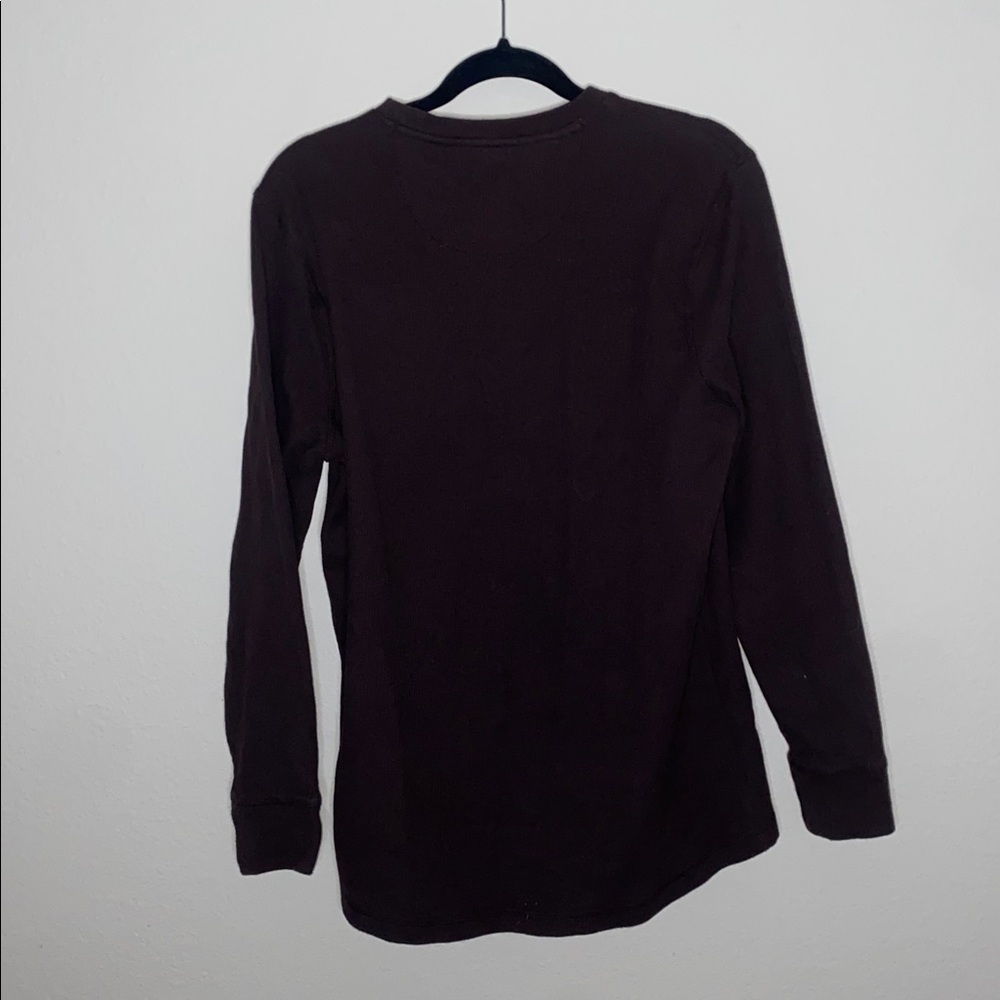 🎱Brown Long sleeved Waffle Knit Wrangler shirt! - Picture 7 of 9